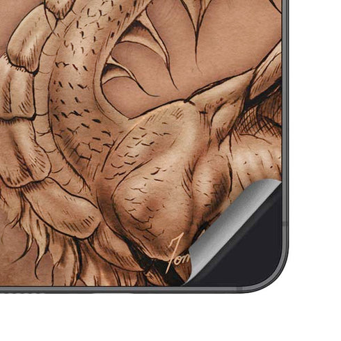 Dragon Parchment by Tom Wood Galaxy S25 Skin